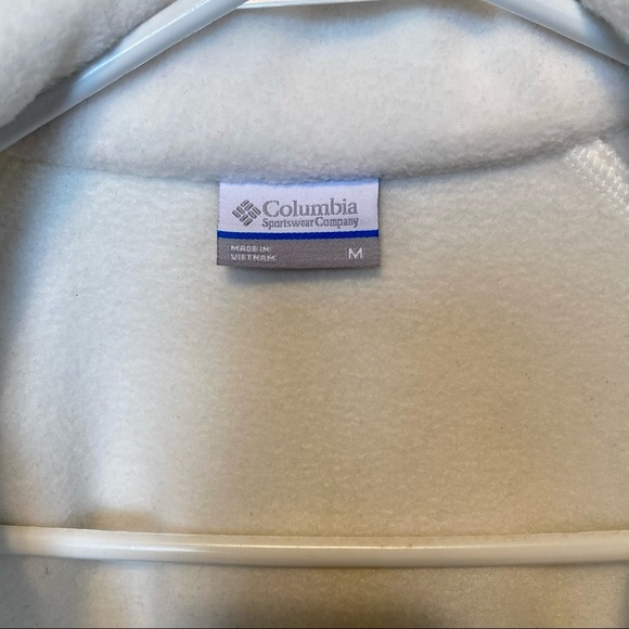NWOT White Fleece Columbia Jacket Size M - Picture 5 of 8